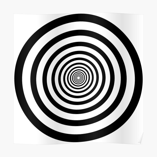 #Circle #2Dshape #target #dart dartboard archery aim hypnosis psychedelic Poster