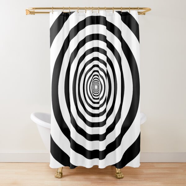#Circle #2Dshape #target #dart dartboard archery aim hypnosis psychedelic Shower Curtain