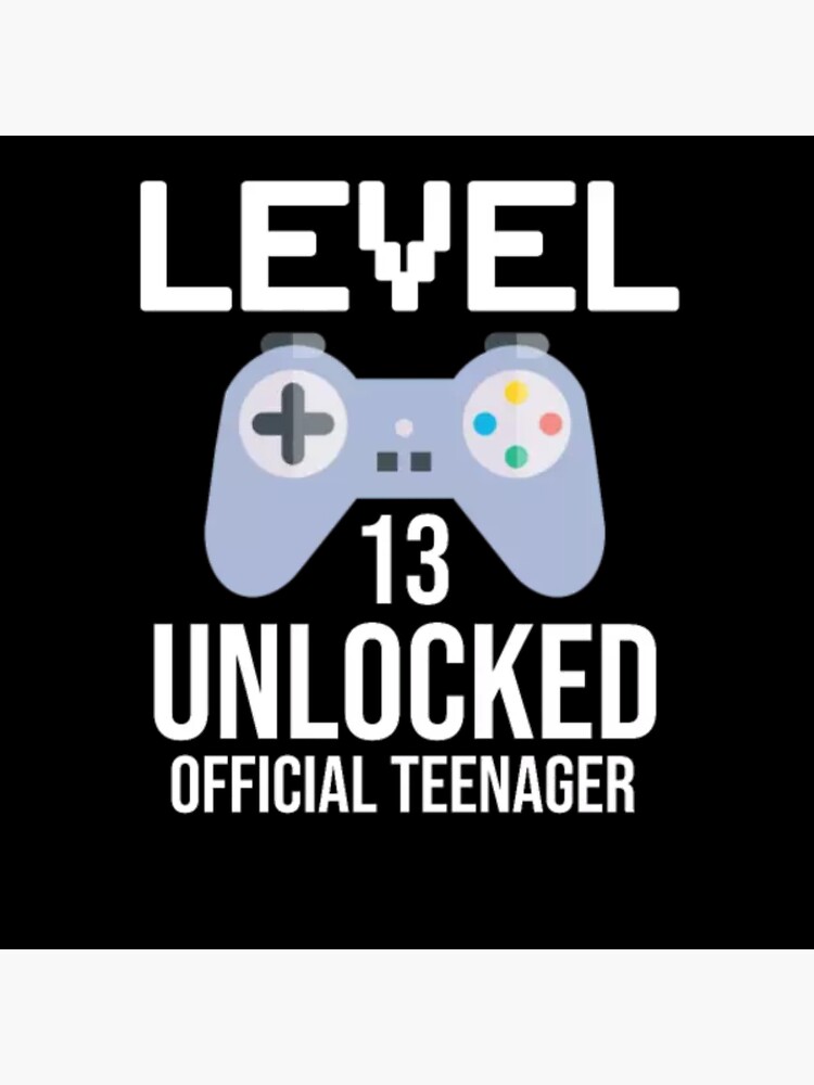 "Official Teenager 13th Birthday 13 Years Old Boys" Art Print by