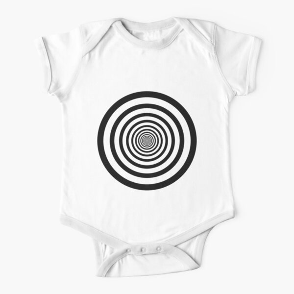 #Circle #2Dshape #target #dart dartboard archery aim hypnosis psychedelic Short Sleeve Baby One-Piece