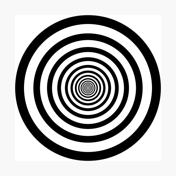 #Circle #2Dshape #target #dart dartboard archery aim hypnosis psychedelic Photographic Print