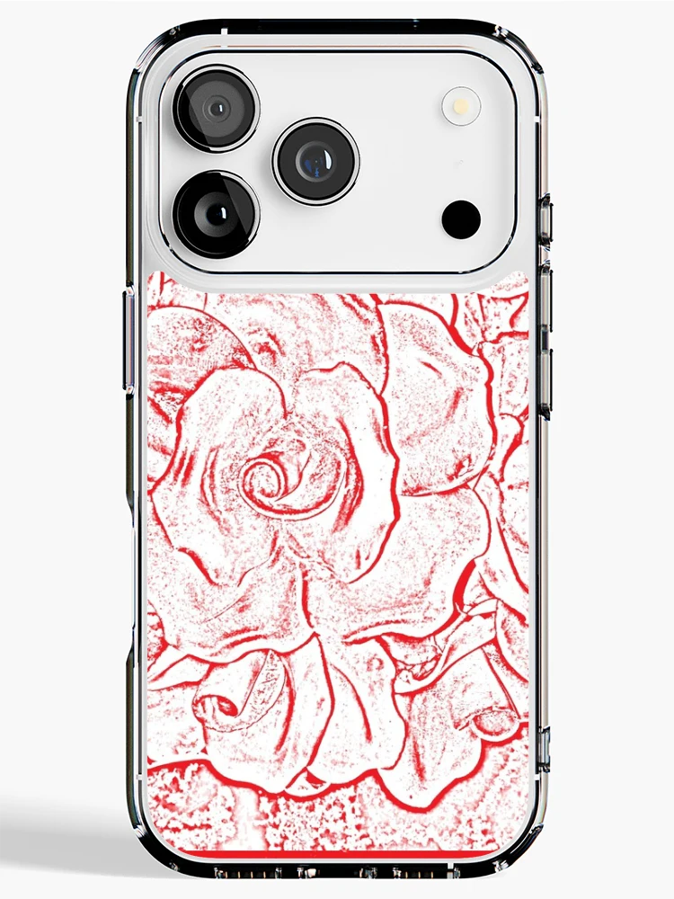 Thumbnail 1 of 5, iPhone Case, French Roses (red) designed and sold by Ann Kronick.