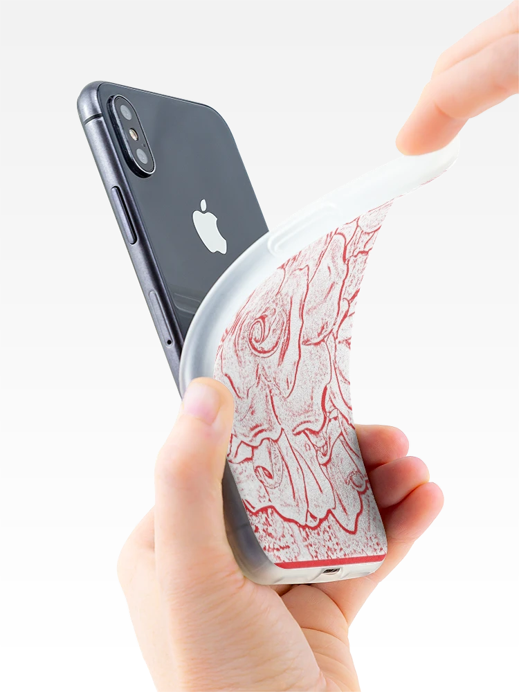 Thumbnail 4 of 5, iPhone Case, French Roses (red) designed and sold by Ann Kronick.
