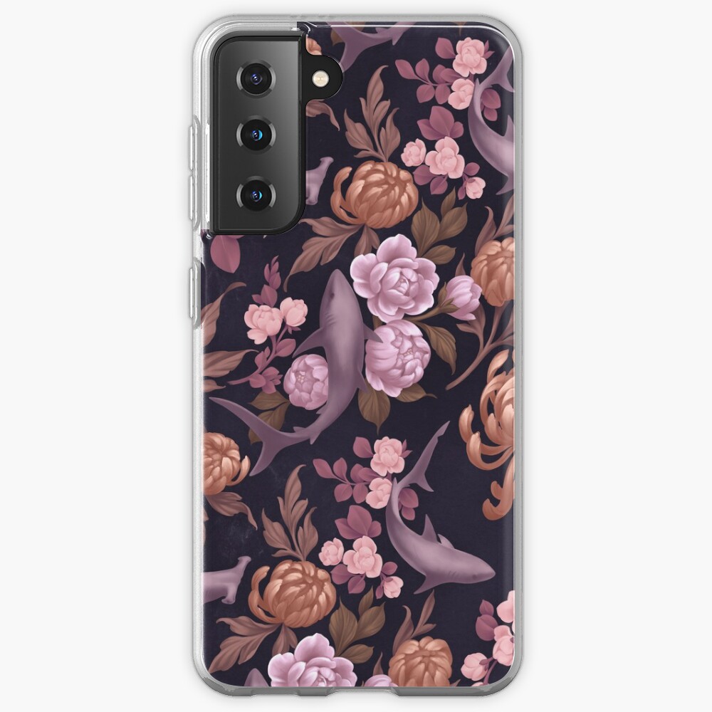 Botanical Sharks (Pink and Gold) Case & Skin for Samsung Galaxy