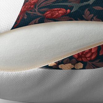 Alternate view of Botanical Shark (Red and Blue) Throw Pillow