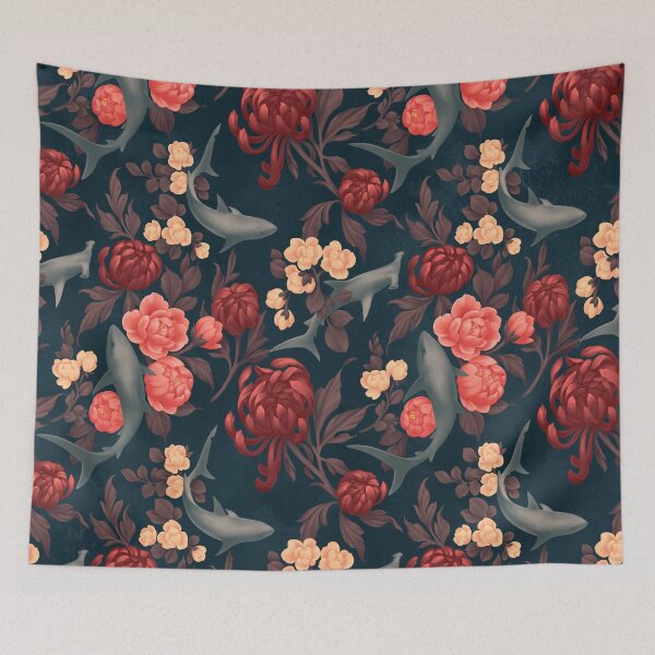 Item preview, Botanical Shark (Red and Blue) designed and sold by fioski.