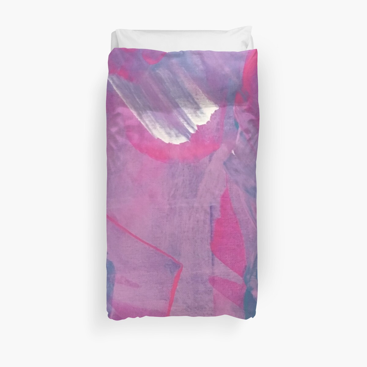 Texture Hot Pink Original Abstract Art Duvet Cover By