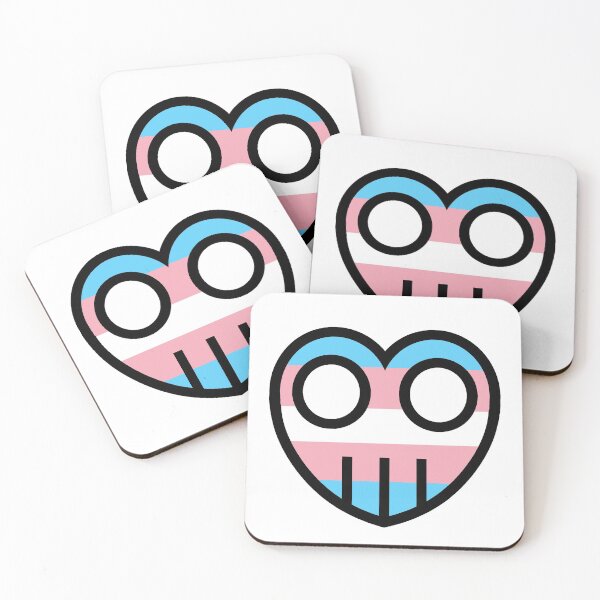 Item preview, The Bar Bots Heart Trans Pride Flag designed and sold by Picklerocket.