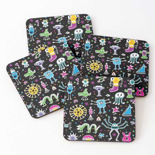 Item preview, Neon Kindergarten Kreeper Monsters designed and sold by Pink Pineapple Works.