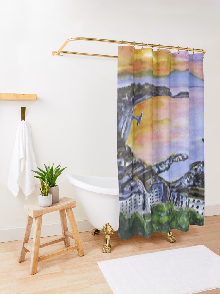 Alternate view of Napoli Sundown Shower Curtain