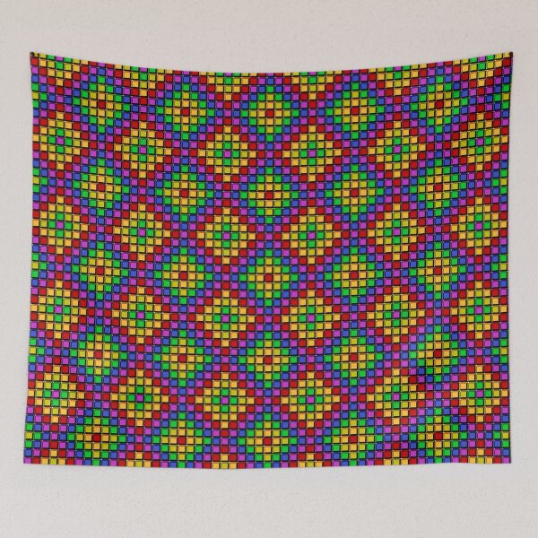 Item preview, Rainbow Tile Mosaic designed and sold by Pink Pineapple Works.