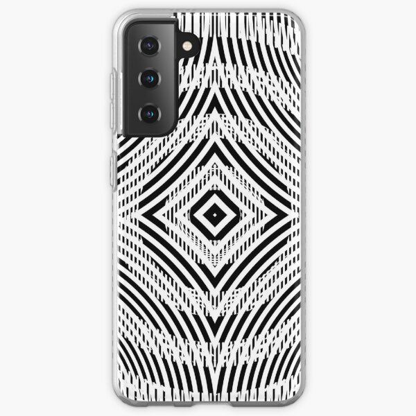 #Illustration, #pattern, #decoration, #design, abstract, black and white, monochrome, circle, geometric shape Samsung Galaxy Soft Case