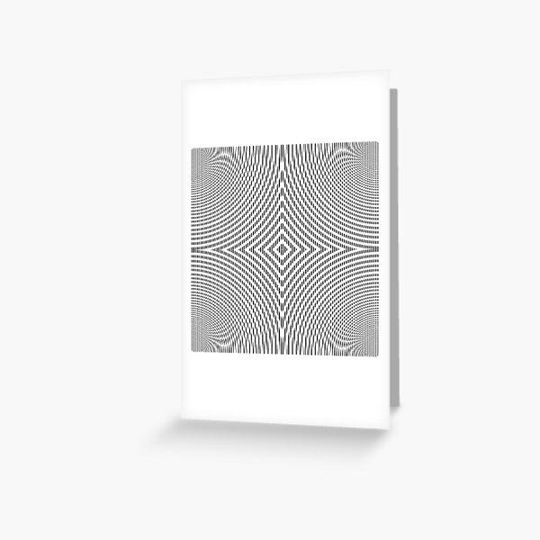 #Illustration, #pattern, #decoration, #design, abstract, black and white, monochrome, circle, geometric shape Greeting Card