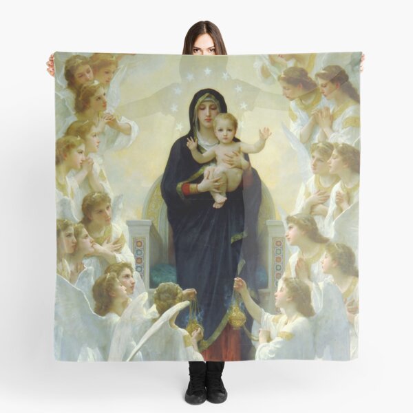William-Adolphe Bouguereau "The Virgin with Angels" Scarf