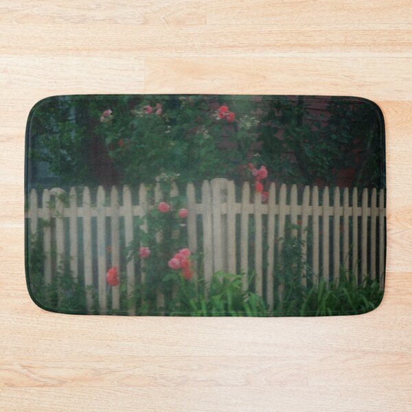 Item preview, Pink Roses Growing on a White Picket Fence designed and sold by Nalinne Jones.