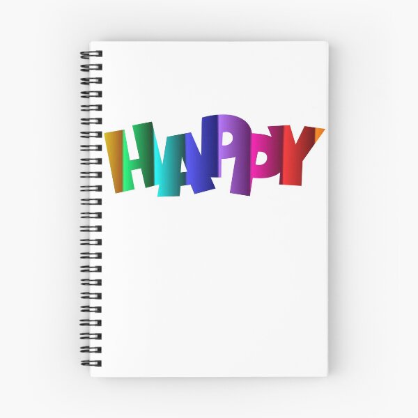 Item preview, Be happy! Word art in rainbow style designed and sold by BrunoWeicker.