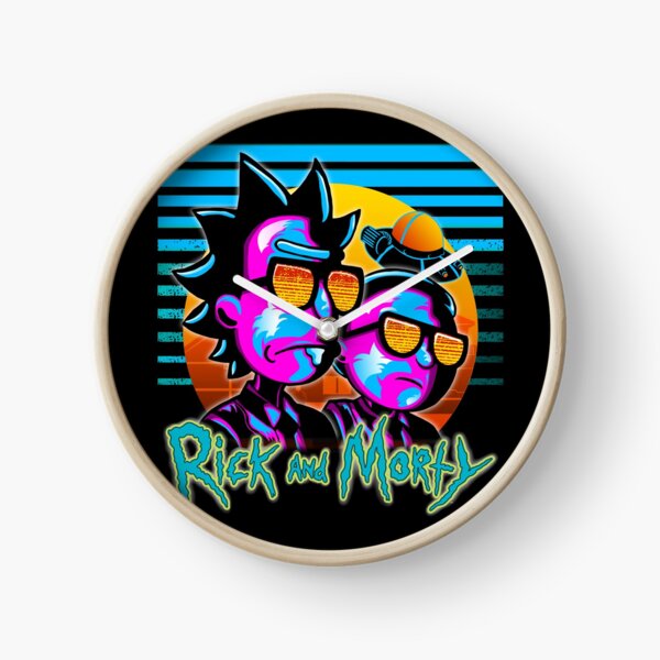 Rick and Morty Outrun Style Clock