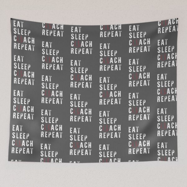 Item preview, Eat - Sleep - Coach - Repeat - Baseball Coaching Premium print designed and sold by bkfdesigns.