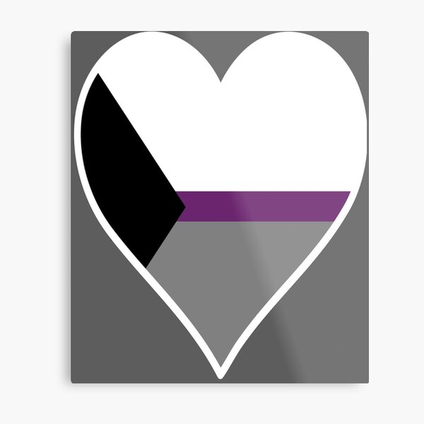 Demisexual Pride Flag White Metal Print By F Phantomart Redbubble 5475