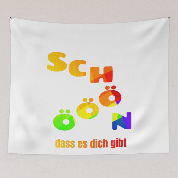 Artikelvorschau, Schön, dass es dich gibt - statement - WortKunst - fraktale Kunst entworfen und verkauft von BrunoWeicker.