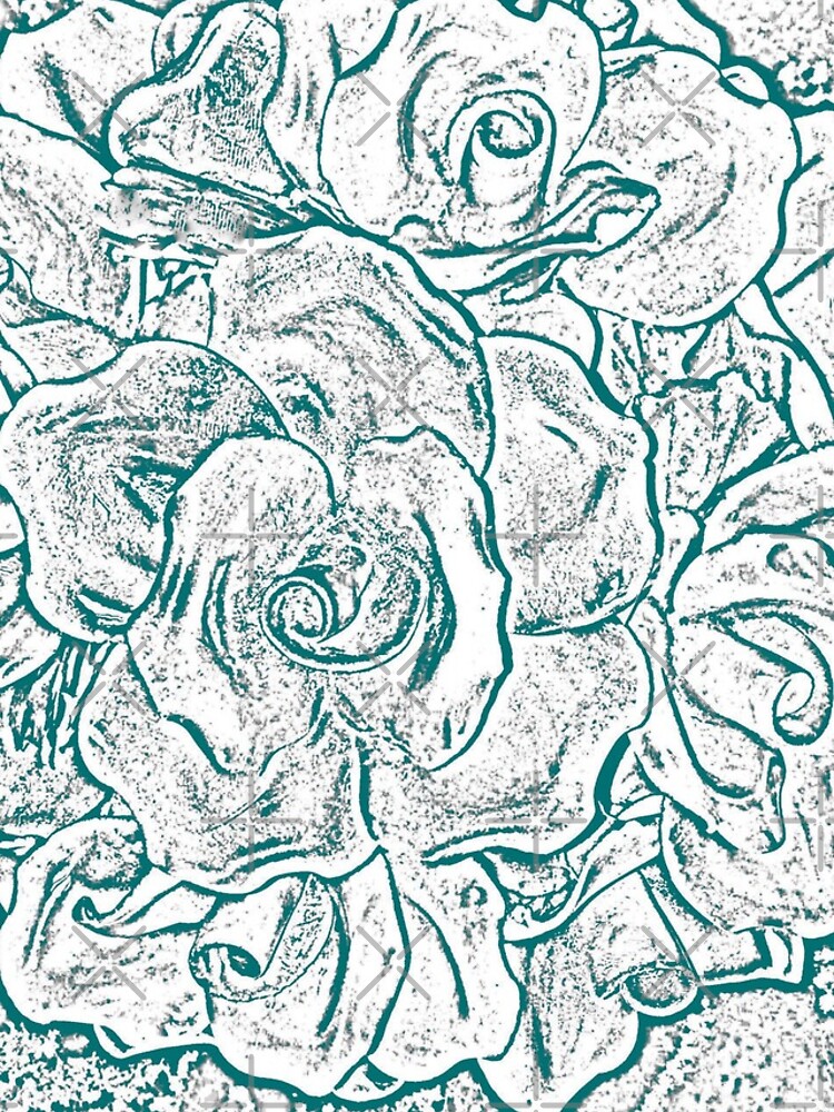 Thumbnail 5 of 5, iPhone Case, French Roses (teal, tourquoise) designed and sold by MidModStyle.