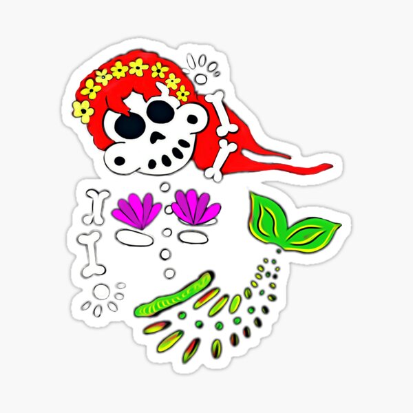 Zano skull Mermaid Sticker