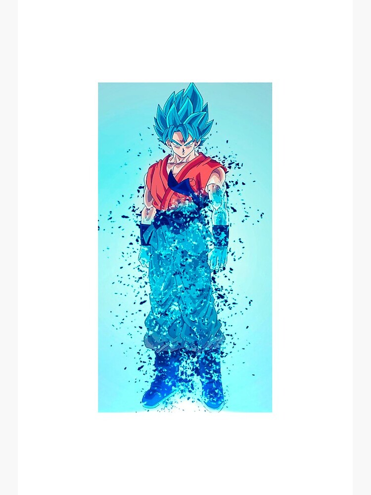 Super Saiyan God Blue Goku (Resurrection 'F'), an art print by Ty