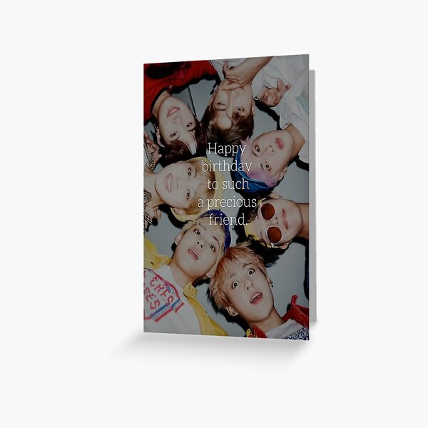 Item preview, BTS Birthday Card for a Friend designed and sold by PaperMoonKPOP.