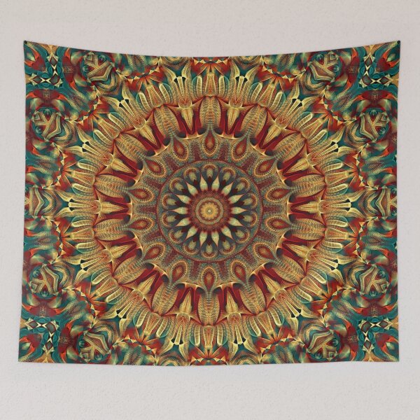 Item preview, Flower Of Life Mandala (Peacock Blue) designed and sold by Mandala Of Life.