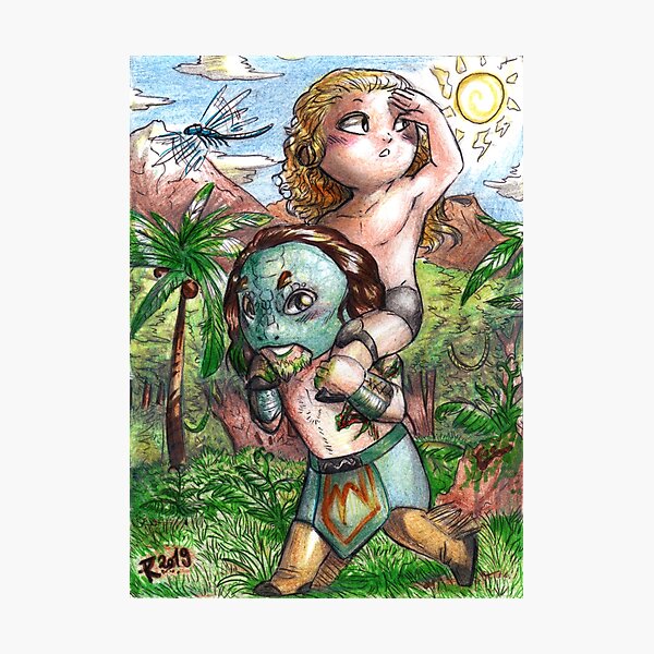 Item preview, Chibi Luchasaurus et Jungle Boy designed and sold by Furiarossa.