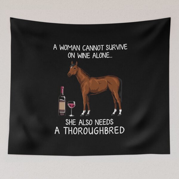 Item preview, Thoroughbred and wine funny horse  designed and sold by TeeDoozy.