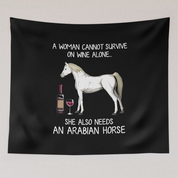 Item preview, Arabian horse and wine funny horse designed and sold by TeeDoozy.