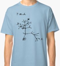 Darwin I Think Tree (Black) Classic T-Shirt