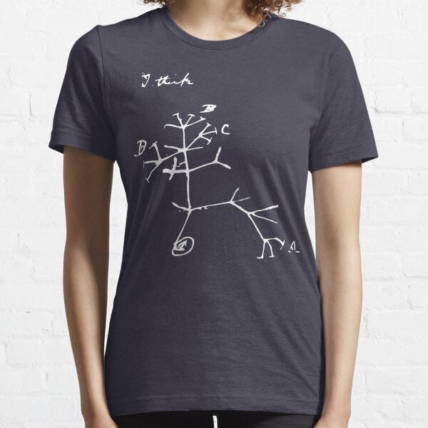 Darwin I Think Tree (White) Essential T-Shirt