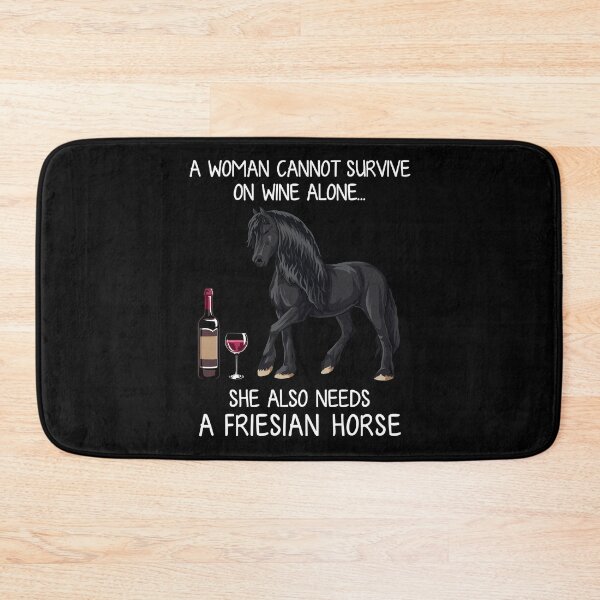 Item preview, Friesian horse and wine funny horse designed and sold by TeeDoozy.