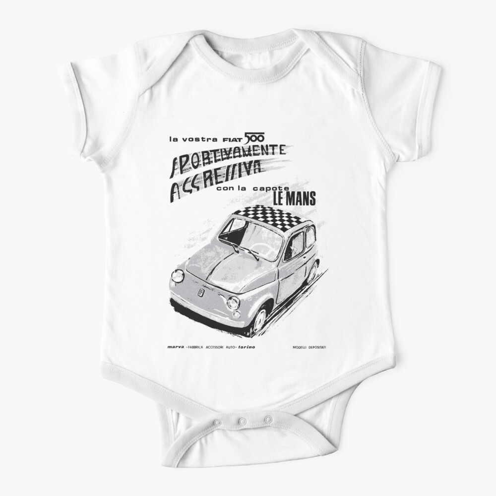 Fiat 500 Baby One Piece By Throwbackmotors Redbubble