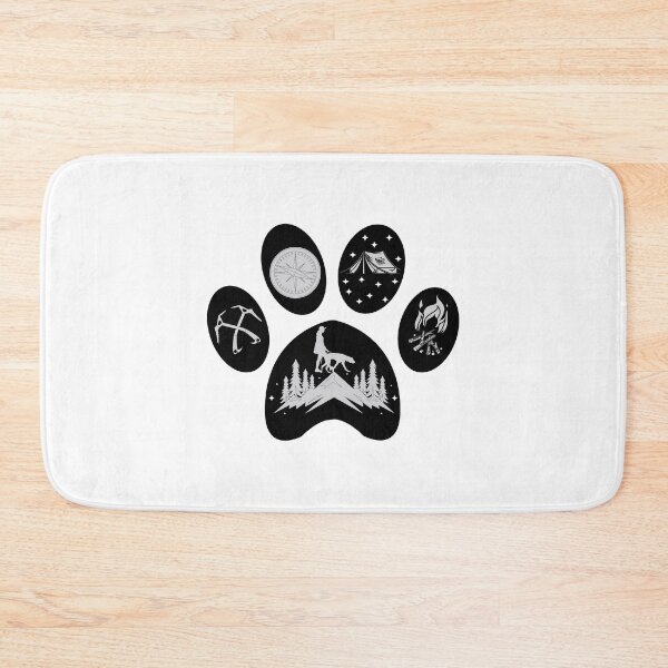 Item preview, Hiking Dog Pawprint Camping Fire Trekking designed and sold by Kentala.