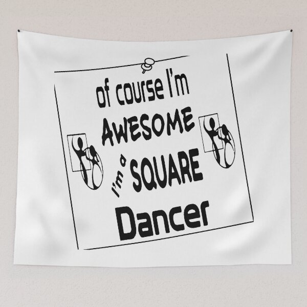 Item preview, SQD Awesome BLK designed and sold by Square Dancing Gifts & Merchandise.