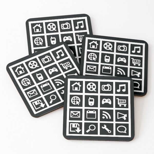 Item preview, Web icon graphics (reverse white) designed and sold by QueenieLamb.