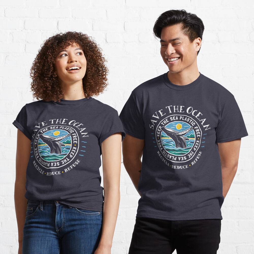 Save The Ocean - Keep the Sea Plastic Free - Humpback Whale Classic T-Shirt