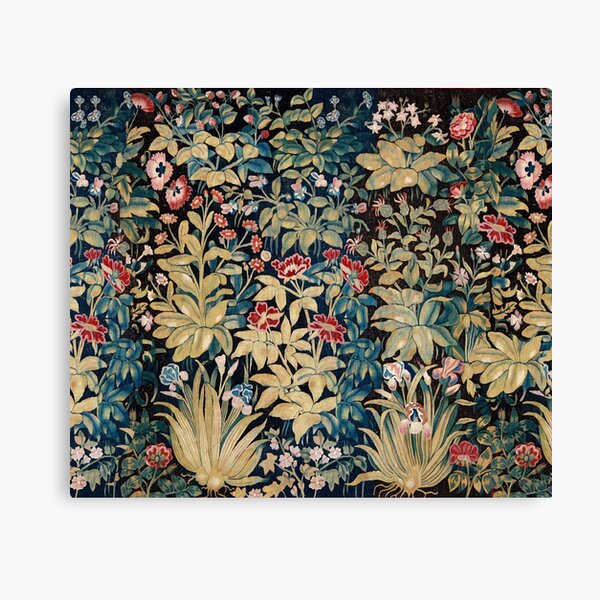 Item preview, COLORFUL FLOWERS;LEAVES,GREEN FOLIAGE Antique Floral Tapestry designed and sold by BulganLumini.