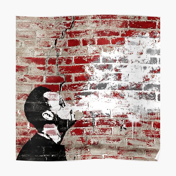 Graffiti Man Vaping Poster