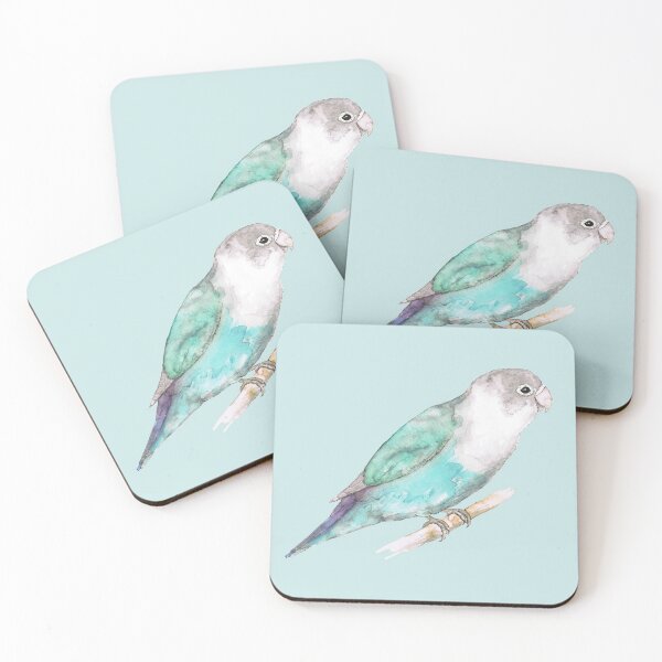 Item preview, A watercolor painting of a blue lovebird designed and sold by Bwiselizzy.