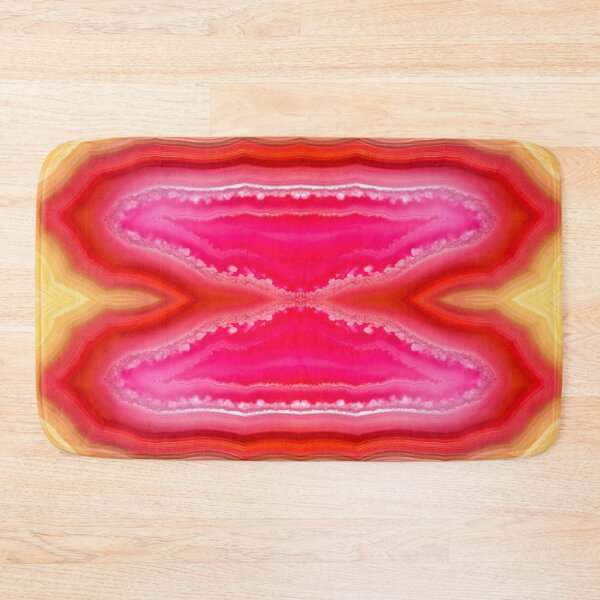 Item preview, Red orange agate slice striped mineral designed and sold by Lukasz Szczepanski.