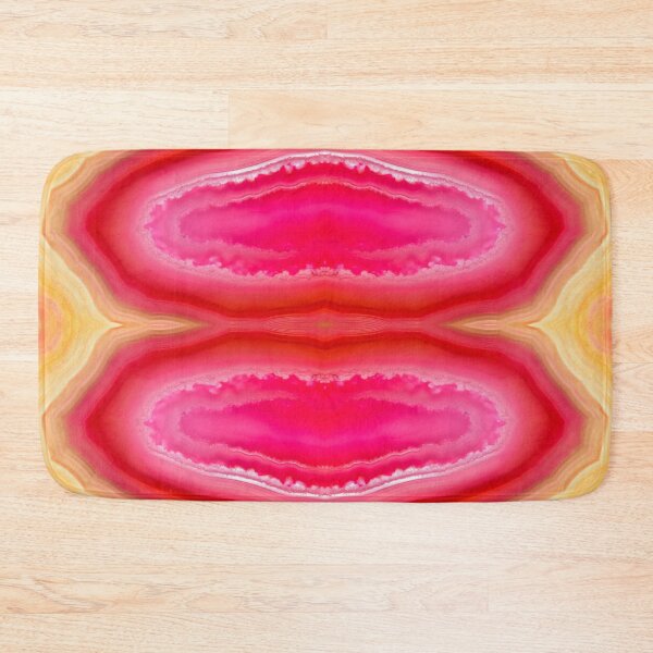 Item preview, Red orange agate slice striped mineral designed and sold by Lukasz Szczepanski.