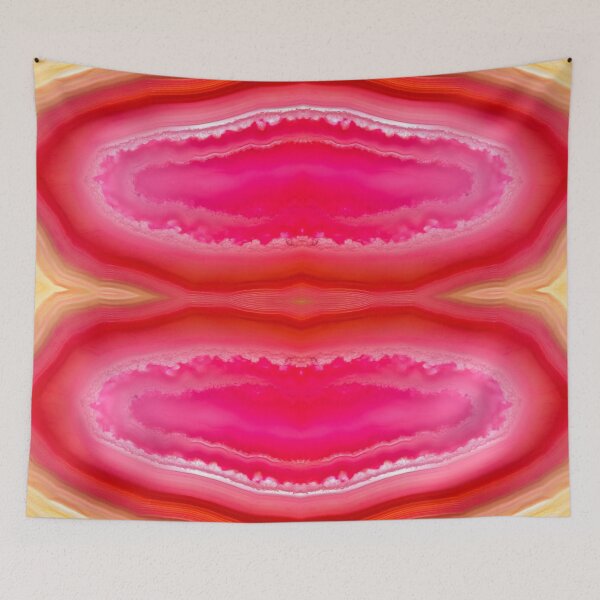 Item preview, Red orange agate slice striped mineral designed and sold by Lukasz Szczepanski.