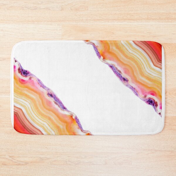 Item preview, Abstract background, red orange agate slice striped mineral designed and sold by Lukasz Szczepanski.