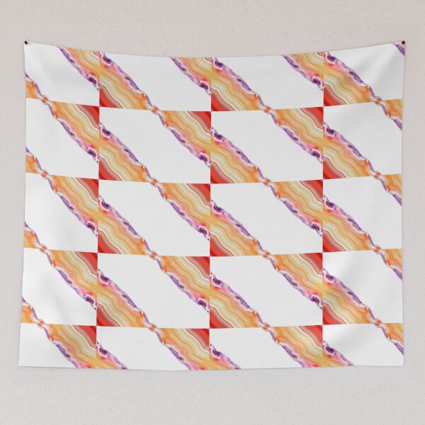 Item preview, Abstract background, red orange agate slice striped mineral designed and sold by Lukasz Szczepanski.