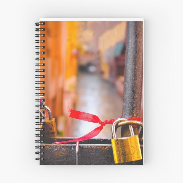 Item preview, love padlocks  secret diary canal background my valentine orange warm colors  designed and sold by fineartitalia.