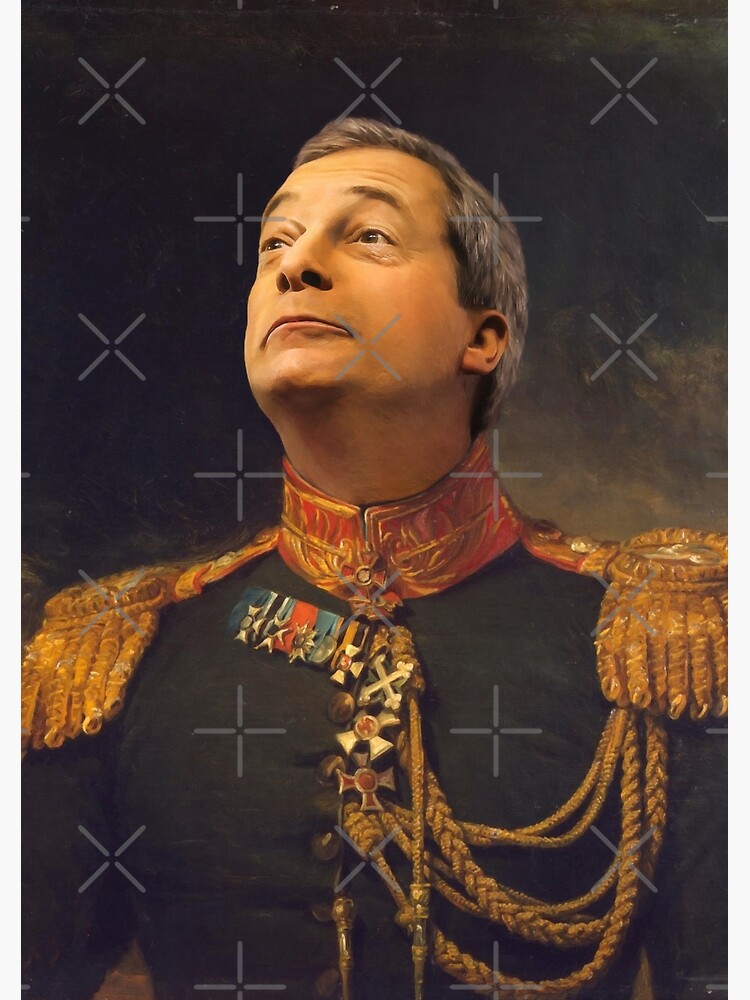 Nigel Farage Mr Brexit Portrait Greeting Card By Portraitkings Redbubble